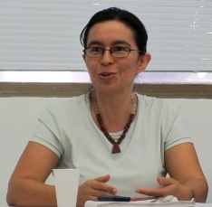 Lyda seated