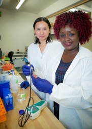 Elizabeth Ochola in her lab