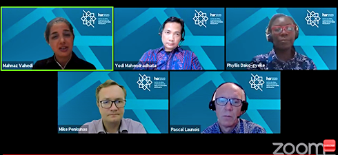 screenshot of a Zoom meeting with five participants