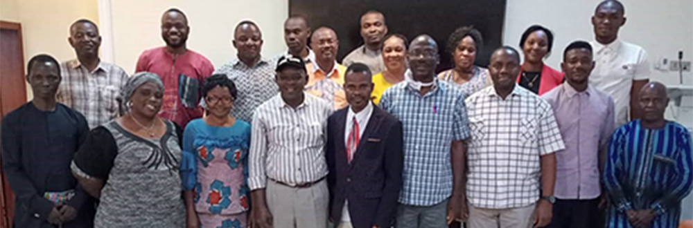 Image shows a group of research assistants