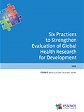 Six practices to strengthen evaluation of Research for Development
