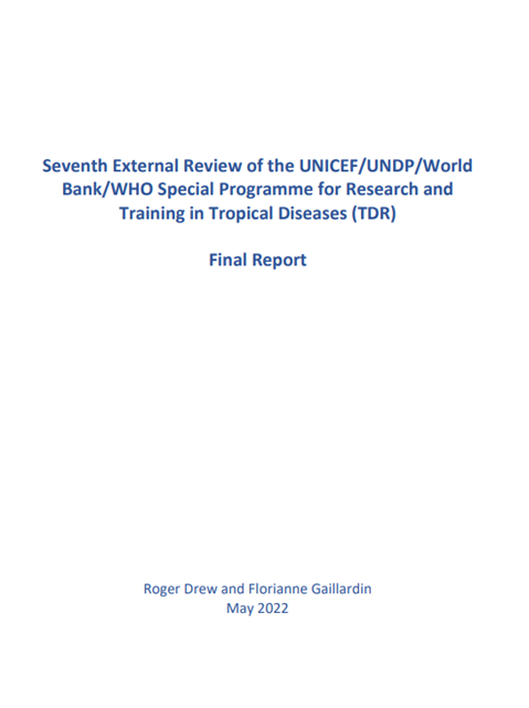 Seventh external review of TDR